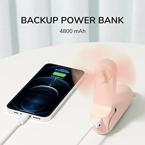 Jisulife Mini Handventilator 3 in 1 mit 4500 mAh Akku und Powerbank