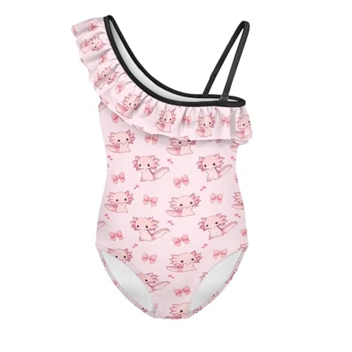 Image of Girls Swimsuit One Piece Ruffle Swimsuit Non-Slip Straps UPF 50+ for Girls Size 3-14 Years