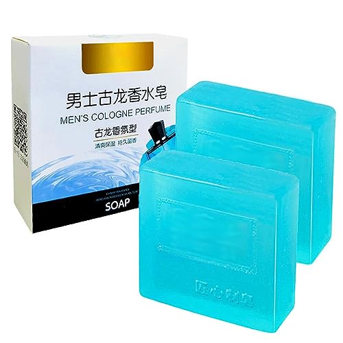 Suave Splash Men's Essence Cologne Bar,80g Men's Cologne Perfume Soap,Handmade Scented Soap for Man Whitening Soap (2pcs) -  Lexenic