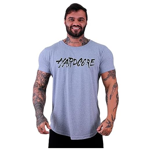 Camiseta Longline Masculina MXD Conceito Estampa Caveira Skull Academia Leão Caveira Hardcore (EG, Opção 04)
