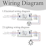 10A Smart WiFi Wireless Light Switch,Wi-Fi Light Switch Compatible with Alexa & Google Home & SmartThings,No Hub Required Support DIY Module - Image 3