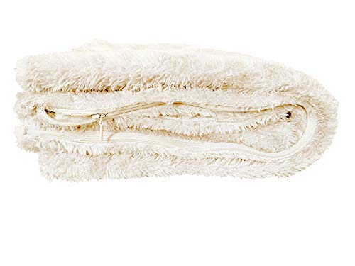 Extra Soft Body Pillow Cover, Sherpa/Microplush Material, 20X54 Inches, Zipper Closure (Cream) #TOP1