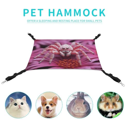 Hamac pour chat réglable et lit suspendu doux imprimé araignée rouge