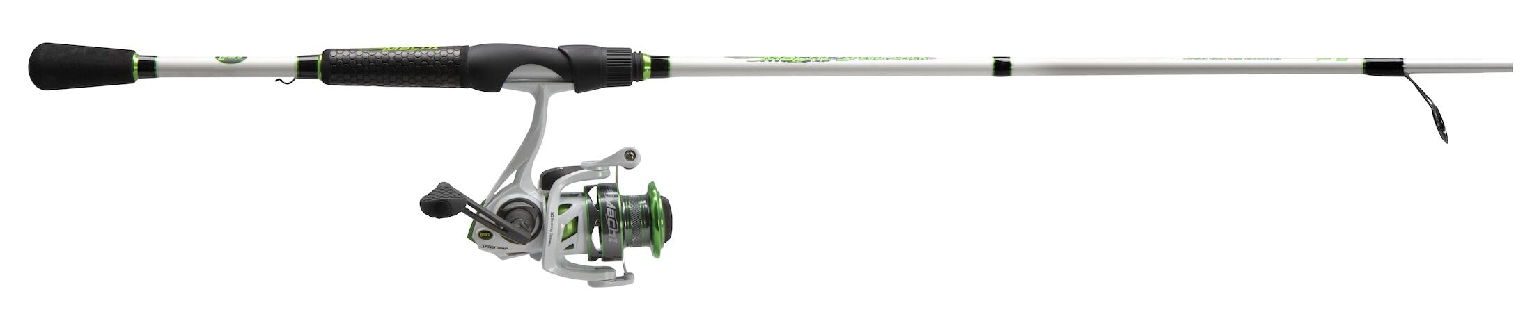 Lew'sMACH 1 Spinning Reel and Fishing Rod Combo, IM8 Graphite Blank Fishing Rod, Right or Left-Hand Retrieve, Split Grip Winn Dri-Tac Handle, White