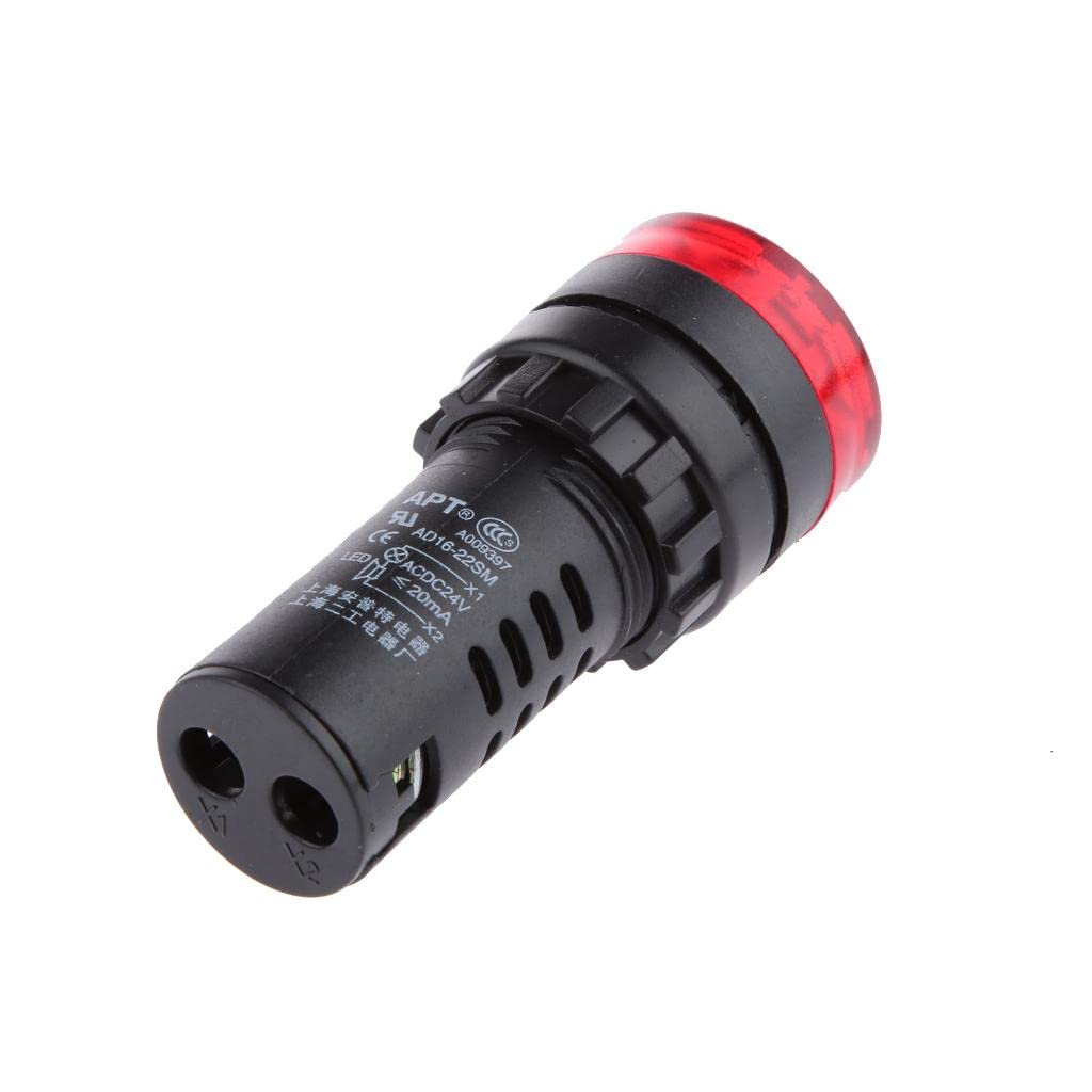 MERISHOPP LED Flash Alarm Indicator Signal Lamp with Buzzer AD16-22SM 24V Red Consumer Electronics | Gadgets & Other Electronics | Other Gadgets-image-23