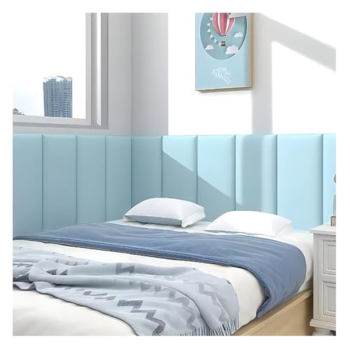 Tête de lit autocollante en cuir blanc 160x50 cm pour chambre et lit
