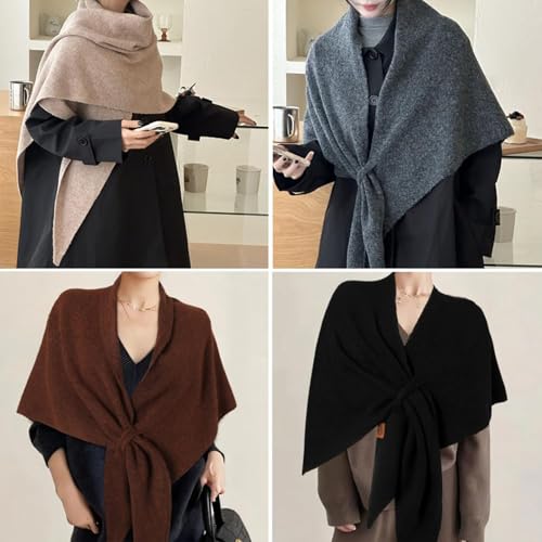 Murou Fashion Shawl, Shawl Wraps For Women, Knitted Shawls Wrap Cardigan Cape Wool Cashmere Shoulder Tops Shawls Scarf3
