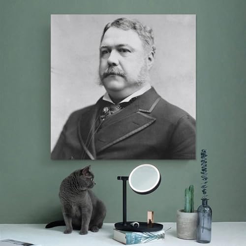 Impression sur toile Chester A Arthur déco murale salon tableau carré WCYB