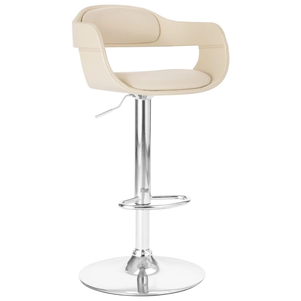 vidaXL Barstuhl Höhenverstellbar Tresenhocker Barhocker Küchenhocker Thekenhocker Tresenstuhl Bistrohocker Bar Stuhl Hocker Weiß Kunstleder