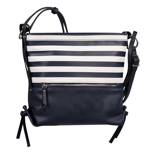 TOM TAILOR Elin Mare Damen Umhängetasche Mittelgroß, Stripes Blue FS24