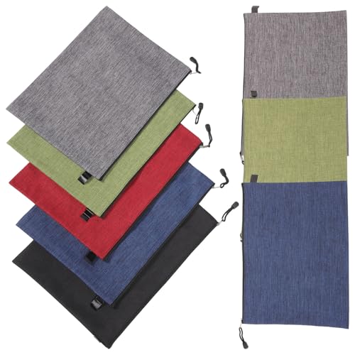 Pochette de rangement en tissu Oxford imperméable avec fermeture éclair pour dossiers scolaires