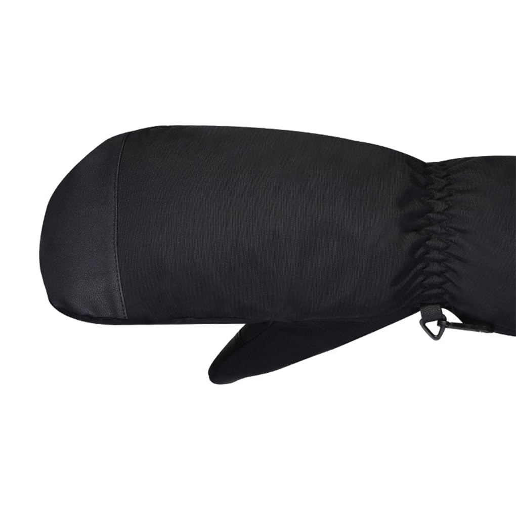 1 paio di guanti da sci invernali impermeabili termici snowboard bici moto ciclismo campeggio sport pattinaggio guanti caldi neri S