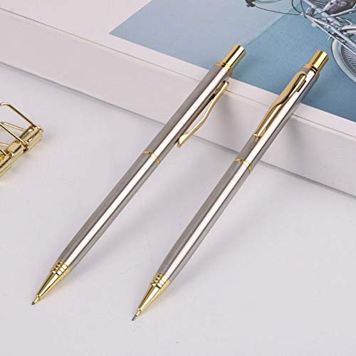 0,5 mm Kugelschreiber aus Metall, Druckbleistift, automatische Stifte, Schreib- und Zeichenbedarf, Schulbedarf, Schreibwaren (2 Stück)