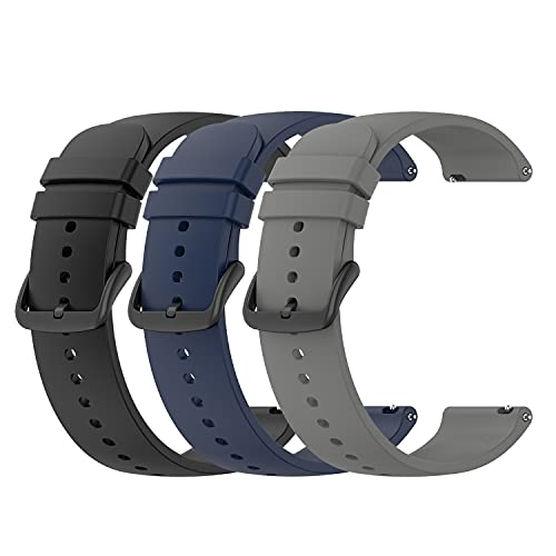 Chofit Sangles compatibles avec la Sangle Judneer P22B/P32H/TS11, Lot de 3 Bandes de Sport en Silicone Souple de Remplacement pour Bracelet à dégagement Rapide 20 mm (3B) Cover