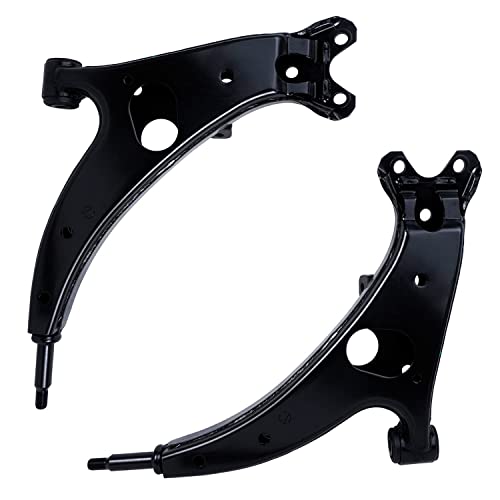 Image of Detroit Axle - 8pc Front End Control Arms Kit for Toyota RAV4 96-00, Lower Control Arms Tie Rod Ends Sway Bar End Links 1996 1997 1998 1999 2000 Replacement