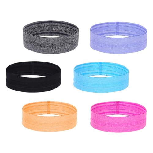 Diademas elásticas de algodón Housoutil el pack de 6 cintas absorbentes para el pelo