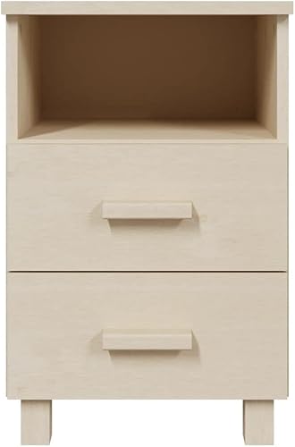 Miniatura 4 de Armario de noche con 2 cajones y 1 compartimento abierto, mesita de noche de madera, mesa auxiliar organizadora de almacenamiento para muebles de