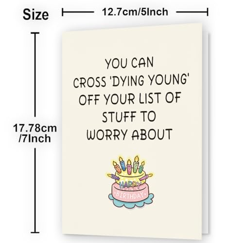 image for WowBefun Funny Birthday Card | Funny Birthday Cards for Women, Men, Da