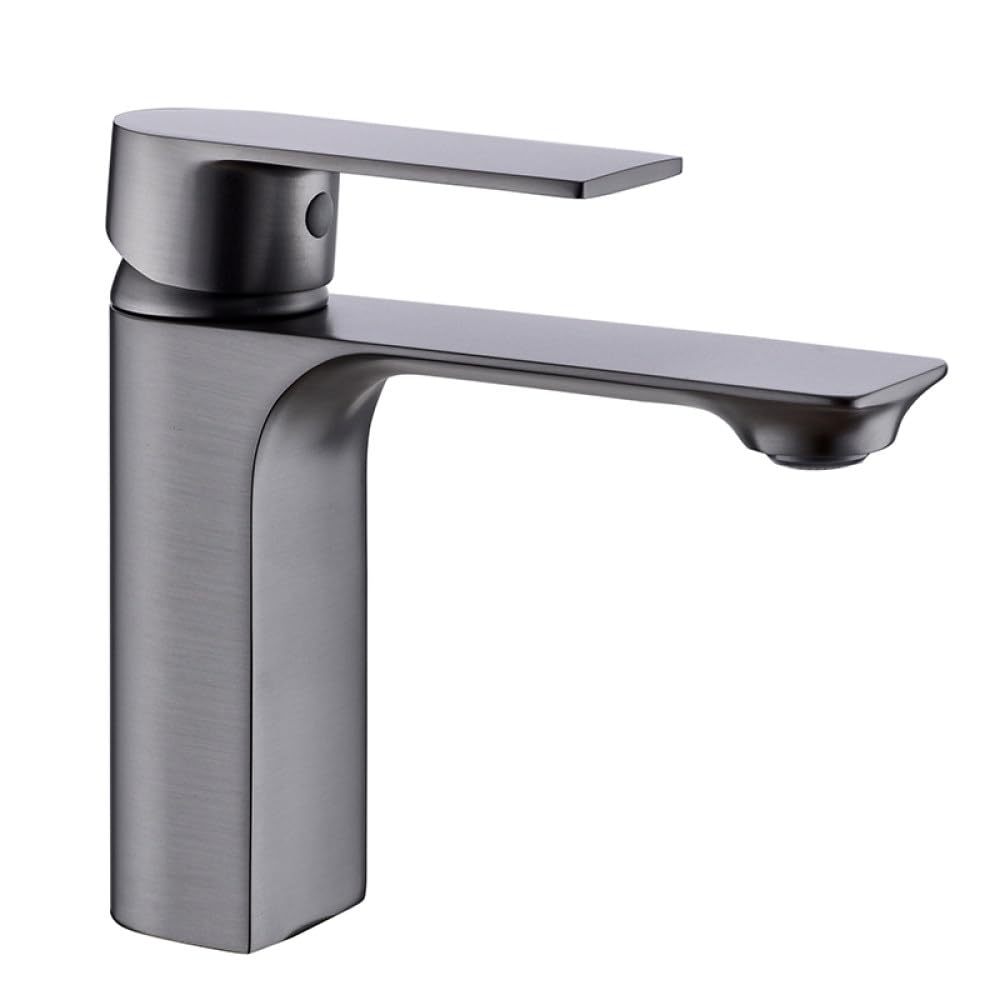 Mitigeur de lavabo robinet de salle de bain eau chaude froide noir gris