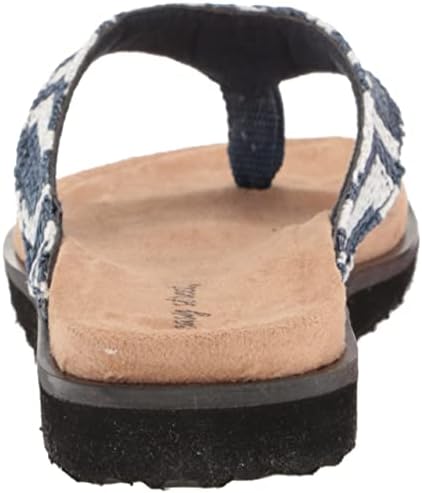 Easy Street Women's Flat Sandals, Navy/White Raffia Woven, 9 Wide | Image 2