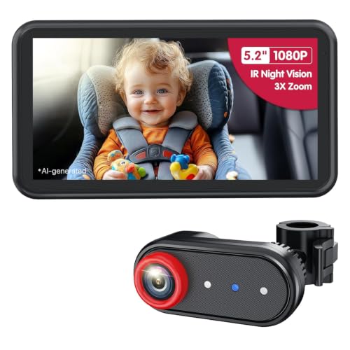 BM2A Baby Car Camera with 5.2" 1080P Display