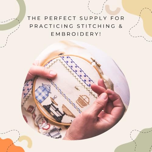 Image of Asian Hobby Crafts Matty Fabric for Embroidery, Cross Stitch, and Knitting, Sewing Fabric, DIY Cross Stitch Projects, (Size : 1 X1 Meter, Color - Peach)