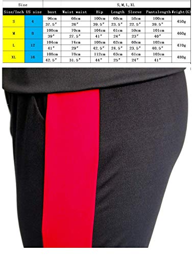 Bluewolfsea 2 Piece Outfits For Women Bodycon Tracksuit Sets Long Sleeve Colorblock Hoodie Jacket And Pants Set X-Large Black #TOP6