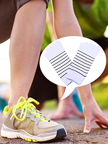 5 Pairs Stripe Toe Socks Finger Socks Low Cut Colorful Socks For Women Girl Supplies (Novel Style, Bright Colors) #TOP4