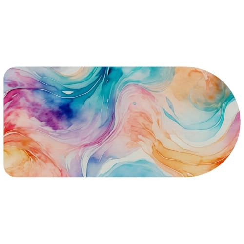 Tapis de souris étendu motif abstrait pour stabiliser clavier et souris