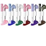 Dulele 12 Colors Colored Mascara Set for Eyelashes, Double-headed Shimmer Diamond mascara, Voluminous Matte Rainbow Colorful Mascara, Lengthening Waterproof Eye Makeup