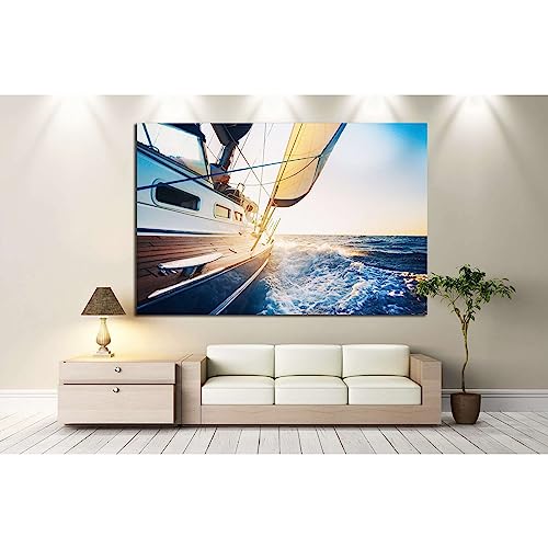 Lienzo de yate de lujo ZELLART cuadro decorativo grande 140x90 para pared de dormitorio