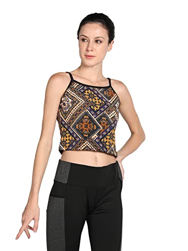 Image of CHKOKKO Women's Polyester Regular Fit Crop Top