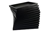 Regal Pak 12-Piece 1 -Inch Deep Black Full Size Plastic Stackable Jewelry Tray 14 3/4