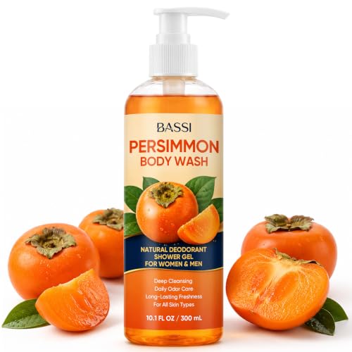 Image of Persimmon Body Wash for Body Odor Control, Natural Deodorant Soap Cleanser | Deep Cleansing Nonenal Body Soap for Old People Smell, Strong Odor Smelly Feet Remove for Men & Women, Family Safe