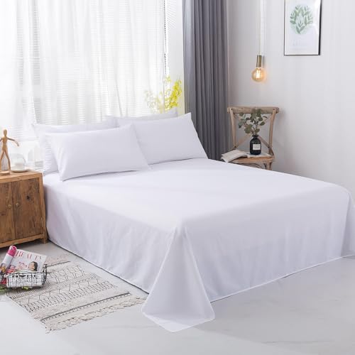 Zpecc Flat Sheets Only - 4 Pack Soft Microfiber Sheets, Bedding Essentials With Color-Coded Hem For Hosts Of Hotel thumb #2