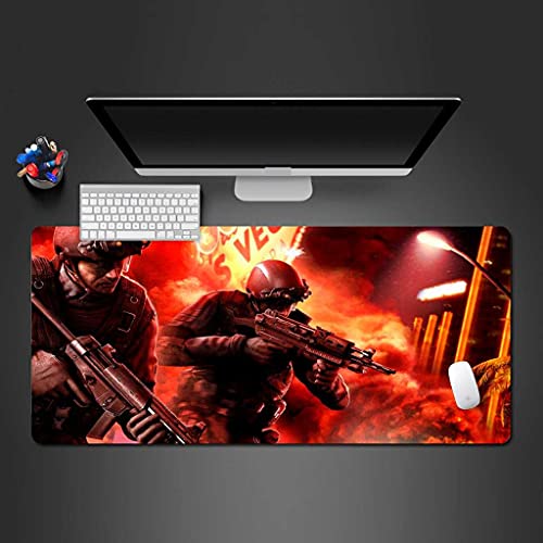Tapis de souris bureau XXL grand sous-main antidérapant pour stabiliser clavier et souris