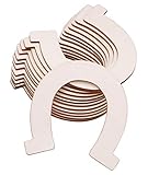 VERNUOS 48 Pcs Unfinished Wood Horseshoe Cutouts for DIY Craft, Wedding, Cowboy Themed Party and...