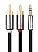 Produktbild Durshani Audiokabel RCA Cinch, Kabel Audio Stereo-Klinke 3,5 mm männlich, 2 Cinch männlich mit Stecker aus Metall, 2 Meter by