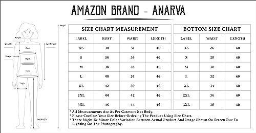 Image of Amazon Brand - Anarva Jaipuri Cotton Printed Straight Kurta with Palazzos Set for Women