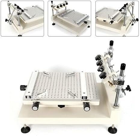 3040 Solder Paste Printer, Manual SMT PCB Stencil Printer with Adjustable Height, High Precision 11.8x15.7in(300x400mm) Screen Printing Machine for PCB Assembly, Packaging, Craft Advertising