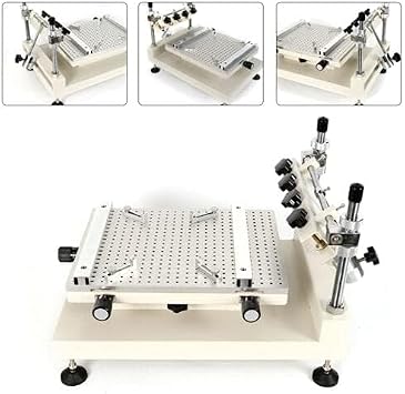 3040 Solder Paste Printer, Manual SMT PCB Stencil Printer with Adjustable Height, High Precision 11.8x15.7in(300x400mm) Screen Printing Machine for PCB Assembly, Packaging, Craft Advertising