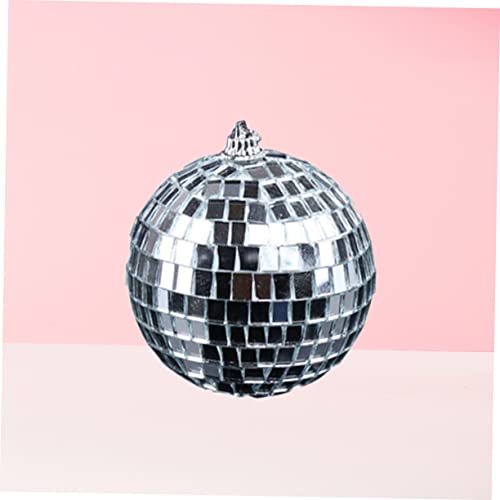 Bola espejada plateada de 1 pieza VALICLUD para fiestas, bodas y festivales de baile, decoración reflectante colgante para discotecas, bares y árboles de Navidad miniatura 7