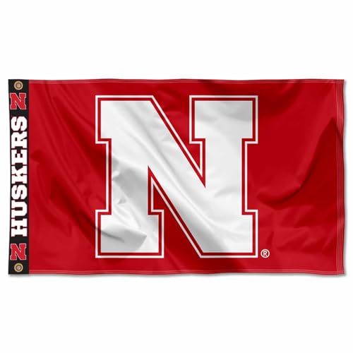 College Flags & Banners Co. Nebraska Cornhuskers Printed Header 3x5 Foot Banner Flag