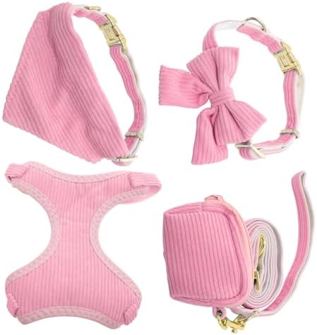 1 Set Dog Leash Pet Vest Leash Soft Dog Vest Harness Dog Walking Accessories Decorative Puppy Harness Dog Collar Harness Portable Dog Vest Poop Bag Holder Scarf Corduroy Large Dog