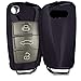 Produktbild kwmobile Autoschlüssel Hülle kompatibel mit Audi 3-Tasten Klappschlüssel - TPU Schutzhülle Schlüsselhülle Cover in Hochglanz Schwarz