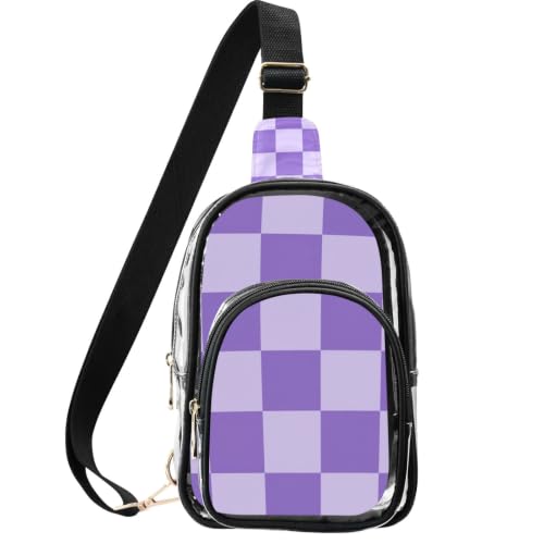 Bolso transparente linqin lila para superar controles de seguridad rápido