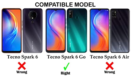 Image of Jkobi Back Cover Case for Tecno Spark 6 Go (Silicone Crystal Clear | Pure Camera Protection | Soft and Flexible for Charger and Headphone sockets | Shockproof Bumpers | Transparent)