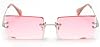 mincl/Fashion Small Rectangle Sunglasses Women Ultralight Candy Color Rimless Ocean Sun Glasses