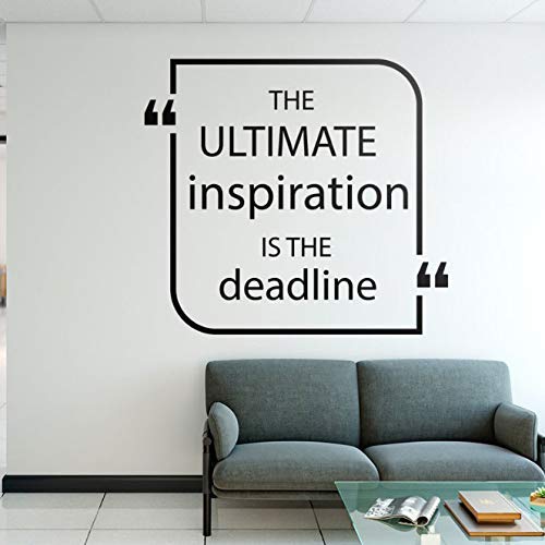 The Final Inspiration is Deadline Vinyl Art Wall Stickers Office Supplies Logo Typography Typography Removable Wallpaper 46X42Cm