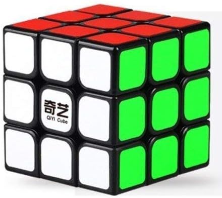 IndiaBuy 3x3x3 QIYI Black Background Rubik's Magic Smooth Speed Cube 3D-Puzzle Cube Recommended for 3-99 yrs